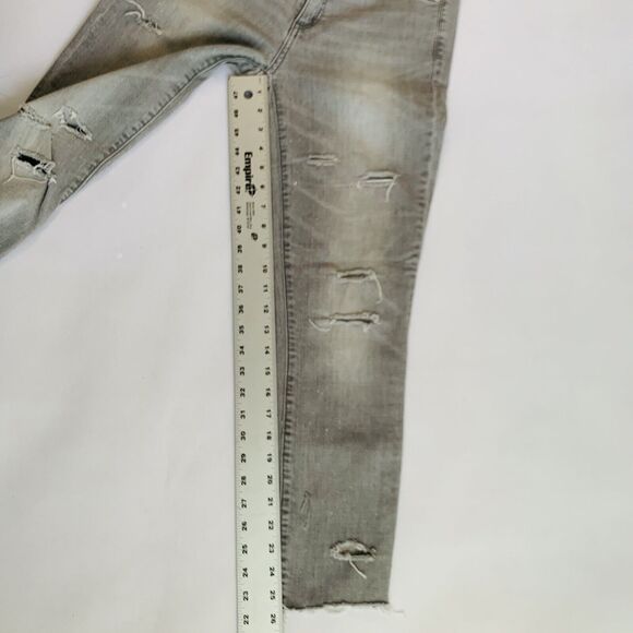 GAP Authentic Jeans Women 27 Gray Stretch Distressed Grunge Streetwear - Picture 12 of 12
